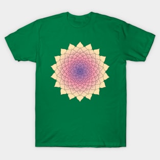 Yellow Pink and Purple Floral Mandala T-Shirt